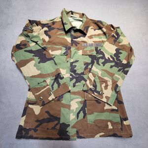 US Air Force BDU Shirt Mens S Woodland Camo Airman Military Shirt Hunting